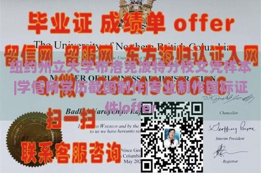 纽约州立大学布洛克波特分校文凭样本|学信网学历截图制作|专业制作国际证件|offer